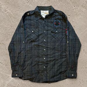 Y2K Mens Point Zero Button Up Tee SZ XL